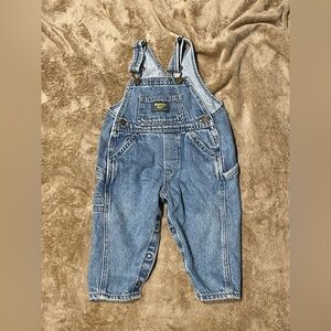 Vintage OshKosh B'gosh Classic Blue Kids Overalls size 18 months